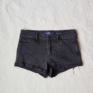 Hollister Black Mini Stretch Jean Shorts